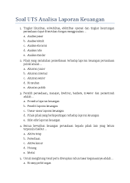 Maybe you would like to learn more about one of these? Contoh Soal Analisis Laporan Keuangan Dan Jawabannya Nusagates