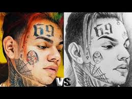Pngkit selects 33 hd 6ix9ine png images for free download. 6ix9ine Portrait Drawing In Pencil Speed Painting Six Nine Youtube