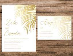 Tropical Wedding Invitation Gold Tropical Wedding Invitation Etsy In 2021 Hawaii Wedding Invitations Tropical Wedding Invitations Gold Wedding Invitations