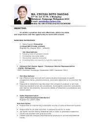 bpo sample resume for call center agent