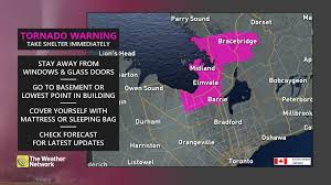 Find the most current and reliable 7 day weather forecasts, storm alerts, reports and information for city with the weather network. The Weather Network On Twitter Current Tornado Warnings For Ontario Include Innisfil New Tecumseth Angus Barrie Collingwood Midland Coldwater Orr Lake Port Carling