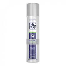 Olive oil and panthenol (fight frizz); John Frieda Frizz Ease Keratin Infused Keraflex Flexible Hold Hairspray Anti Humidity Hairspray For A Firm Hold 13 Fl Oz