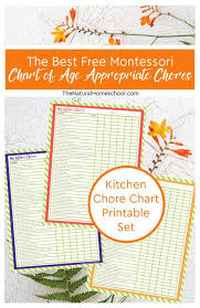 The Best Free Montessori Chart Of Age Appropriate Chores
