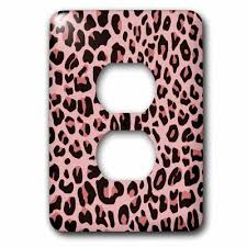 3drose Leopard Print 1 Gang Duplex Outlet Wall Plate In Pink Black Size Midsize Midway W In 2021 Cheetah Print Walls Cheetah Print Rooms Leopard Print Bedroom Decor