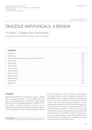 Pdf Triazole Antifungals A Review