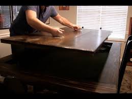 Dining Table With Hidden Table Top Board Gaming Area How To Youtube Table Top Table Dining Table