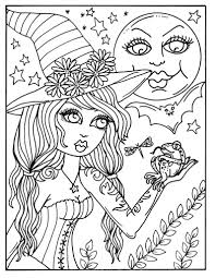 Hocus Pocus Witches Printable Coloring Pages For Adults Halloween Fun Halloween Witch Whimsical Coloring Book Halloween Coloring Book Fairy Coloring Pages Halloween Coloring Pages Coloring Books