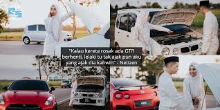 Wanita dilapor jadi mangsa cabul ketika tunggu bantuan, kereta rosak tepi jalan. Foto Jumpa Jodoh Masa Kereta Rosak Kisah Perkenalan Pengantin Ni Comel Habis Erin Sakura