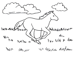 Get crafts, coloring pages, lessons, and more! Running Horse Coloring Page Art Starts
