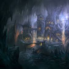 Black Bone Forest Treasure Location Nidavellir Svartalfheim Fantasy Concept Art Fantasy City Dwarven City