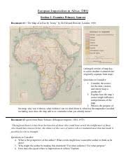 Imperialism and the balance of power 5 africa map comparison examine the maps below. Imperialism In Africa Dbq Pdf European Imperialism In Africa Dbq Section 1 Examine Primary Sources Document 1 U201cthe Map Of Africa By Treaty U201d By Sir Course Hero