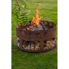 Your corten steel fire pit is going to last for years to come and create a gathering point in your outdoor space to welcome your guests in. Grillsymbol Steel Wood Burning Fire Pit Wayfair Co Uk