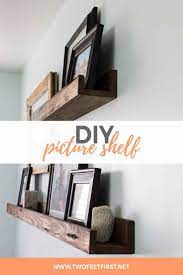 Build A Picture Shelf Picture Shelves Shelves Living Room Diy