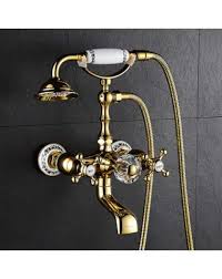 Une baignoire (ou bain au québec) est un récipient destiné à être rempli de liquide pour prendre un bain, ou une douche. Collection Sun Robinetterie Baignoire Retro Couleur Or Salledebains Shop Com