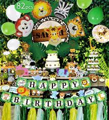Get it as soon as wed, jul 7. Funnlot 82pcs Jungle Theme Party Decorations Jungle Safari Party Supplies Jungle Decorations For Birthday Jungle Favors For Kids Including Palm Leaves Paper Tassels Cupcake Toppers Buy Online In India At Desertcart In Productid