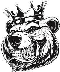 Angry Bear Clipart Vector Image Fierce Grizzly Bear Head Etsy Bear Tattoo Designs Grizzly Bear Tattoos Angry Bear