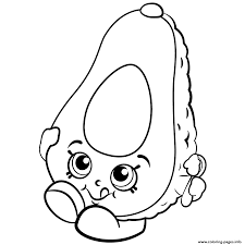 Keep kids occupied this summer with this fun summer coloring book that you can print from home! Cute Avocado Shopkins Season 2 Coloring Pages Printable