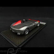 The sp1 and sp2 take inspiration from the stripped down ferrari speedsters from the 1950s and '60s, and they ride on the platform from the 812 superfast. Ferrari Monza Sp1 2018 Titanium Silbergrau Rot 1 43 Bbr Car60 Selection Rs
