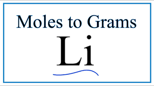 The electronic mass is almost 10 orders of magnitude less than a protonic mass. How To Convert Moles Of Li To Grams Youtube