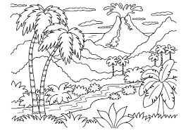 the forest volcano coloring page free printable coloring pages for kids