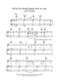 What The World Needs Now Is Love Digital Sheet Music Sheet Music Ukulele Music