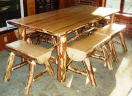 What kind of furniture do you use for a cabin? Log Cabin Kitchen Table By Adventureindoors On Etsy 950 00 Log Cabin Kitchens Cabin Kitchens Kitchen Table