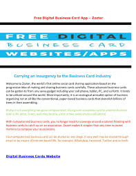 Download our free app to create your new contactless digital business card. Free Digital Business Card App And Create Digital Business Card By Zozter Digital Business Card Issuu