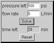 o2 remaining in e cylinder calculator