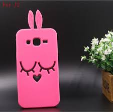 Phone Case For Samsung Galaxy J1 Ace Lovely 3d Cartoon Shy Rabbit Cover Silicon Back Phone Case For Samsung Galaxy J2 J2 Cases Para Celular Capas Samsung Casos