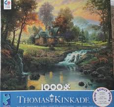 Helping sellers understand their audience. Vintage Thomas Kinkade Mountain Retreat 1000 Piece Jigsaw Puzzle Ceaco New Sealed Unopened Poste In 2021 Thomas Kinkade Thomas Kinkade Paintings Thomas Kinkade Puzzles