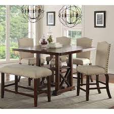 Infini Furnishings Amelie Ii Counter Height Extendable Dining Table Counter Height Dining Sets Modern Dining Room Set Dining Room Sets