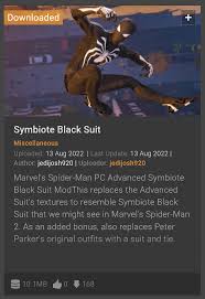 and so it begins, the first suit mod is out now! : r/SpidermanPS4