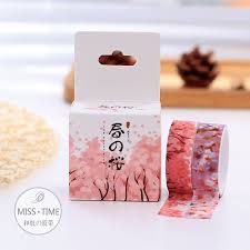 2pcs Japanese Kawaii Sakura In Spring Cinta Washi Tape Stickers Diy Masking Tape Scrapbook Decorative Tapes Papeleria 1 Decorative Tape Washi Tape Masking Tape