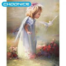 Diamond Painting Girl Diy 3d Diamond Embroidery Angel Baby Cartoons Angel Pictures Baby Angel Angels Among Us