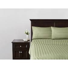 Better homes and gardens 400 thread count performance sheets, gray, queen, rare. Love The Sage Damask Stripe Sheets Against Dark Headboard Accent Table Would Go Beautifully With A Purple Or Striped Bed Sheets Bed Sheet Sets Damask Sheets