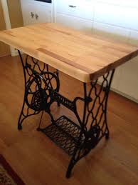 Just Finished Love My New Butcher Block Island Sewing Room Decor Sewing Table Repurpose Sewing Machine Tables