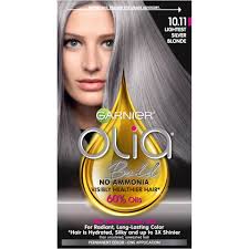 Olia 9 1 2 1 lightest ash blonde lb1 ultra light cool blonde olia 5 3 medium golden brown garnier olia hair color 9 03 light pearl blonde ammonia free garnier olia ammonia free permanent hair color 100 percent gray coverage packaging. Garnier Olia Oil Powered Permanent Hair Color 10 11 Lightest Silver Blonde 1 Kit Walmart Com Walmart Com