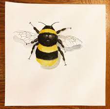 Beginners learn to paint full acrylic art lesson of a very easy bumble bee enjoying these fluffy thistles. I Did A Painting Of A Bumble Bee Any Criticism Or Ideas On How I Could Do Better Learnart