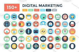 150 Flat Digital Marketing Icons Marketing Icon Communication Icon Resources Icon