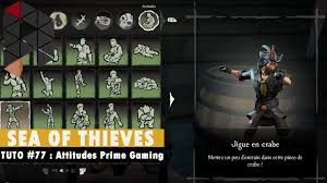 Bu ganimetler oyun içi kozmetik, ifade ve para biriminden oluşan farklı kombinasyonları içerir. Tuto Sea Of Thieves Lot D Attitudes Gratuites Amazon Prime Gaming Fr Hd Pc Youtube