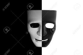 Shot from the chest up. Black And White Mask Half Half On Contrast Background Stock Photo Picture And Royalty Free Image Image 83405591