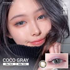 Kính áp tròng Hàn Quốc xám tây giãn nhẹ Coco Gray