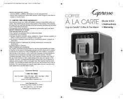 Capresso black 5 cup mini drip coffee maker. Capresso Cup To Carafe 352 Instructions Manual Pdf Download Manualslib