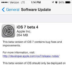 Download Ios 7 Beta 4 For Iphone 5 4s 4 Ipad Ipod Touch Apple Ios Ios 7 Software Update