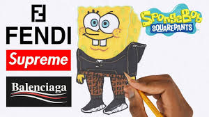How To Draw Hypebeast Spongebob Easy Will H2od Spongebob Sneaker Art Hypebeast
