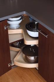 Dura Supreme S Giant Turntable Shelves Lazy Susan Swivel Inside The Cabinet And Utilize Corner Kitchen Cabinet Tiny Kitchen Kitchen Cabinet Storage Solutions