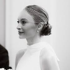 Ivory Boater Hat With Veil