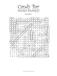 I'd like to get right to this week's puzzle, which was a blast to put together. Candy Bar Word Search Printable Puzzles