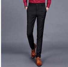 2018 Fashion New Mens Business Formal Suit Pants Slim Fit Design Pants Men Party Dresses Office Business Casual Trousers Mens Pants Casual Slim Fit Dress Pants