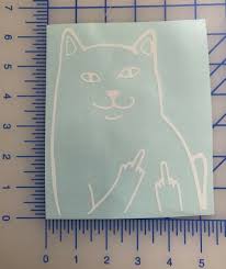 Funny flipping off drawings animal. Buy Flipping Off Cat Funny Vinyl Decal Sticker Online In Taiwan 303477245747